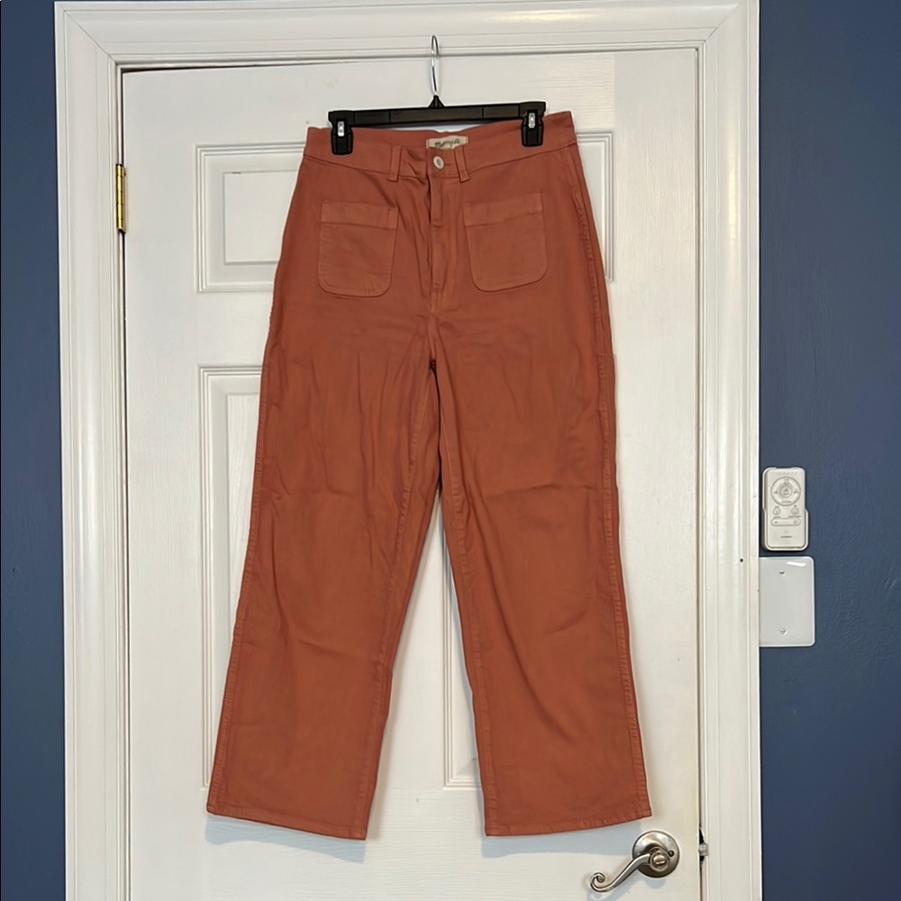 Madewell Emmett 2.0 Wide Leg Crop Pant in Dried Rose